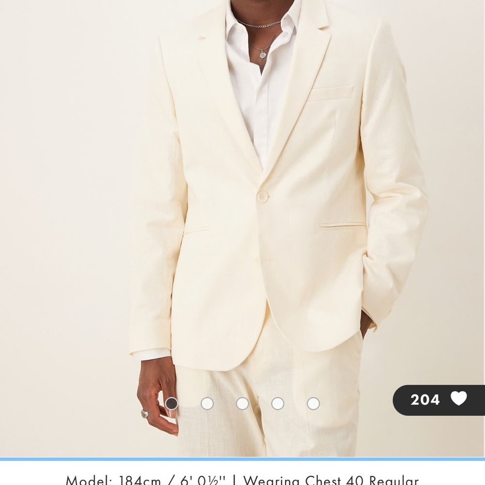 Men's Ecru Blazer & Pants NWT